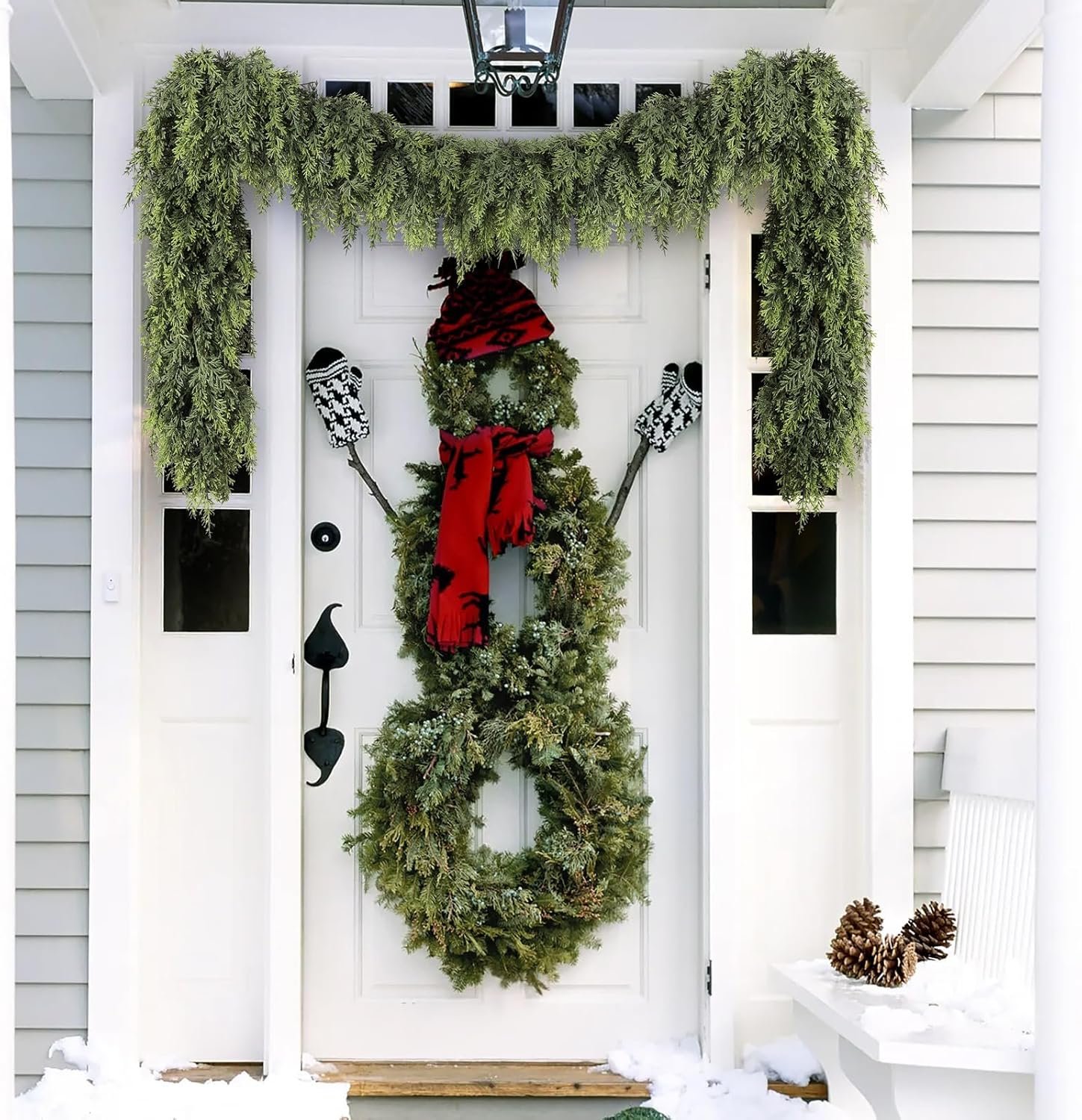 Christmas wreath with lights