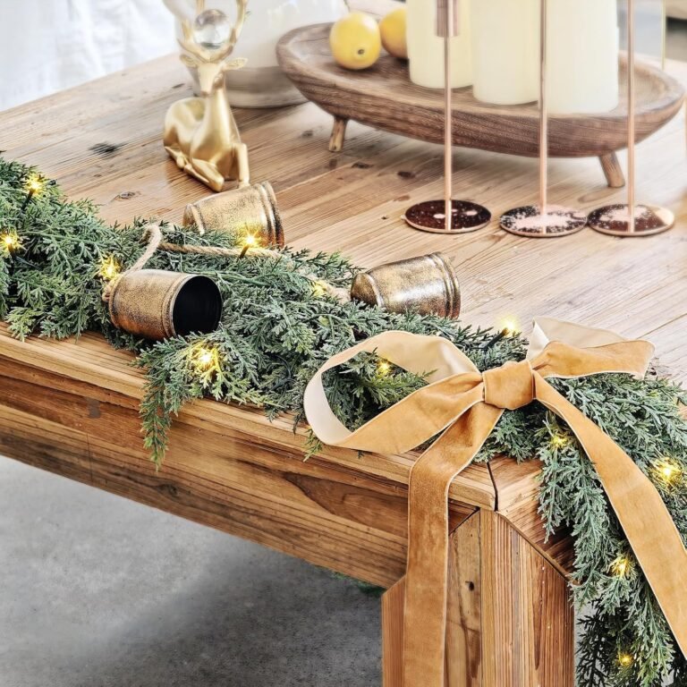 Christmas wreath with lights