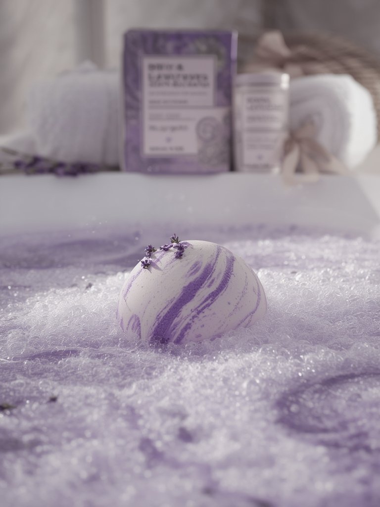 Best Bath Bombs : 10 Ultimate Secrets In 2026 2 lavender bath: lavender bath bombs dissolving in spa tub with candles