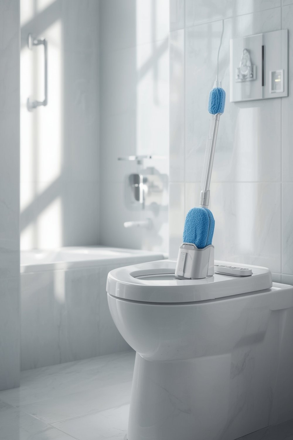 BEST Toilet Wand: 7 Ultimate Steps For An Amazing Clean In 2026 1 toilet wand scrubbing toilet bowl with disposable pad