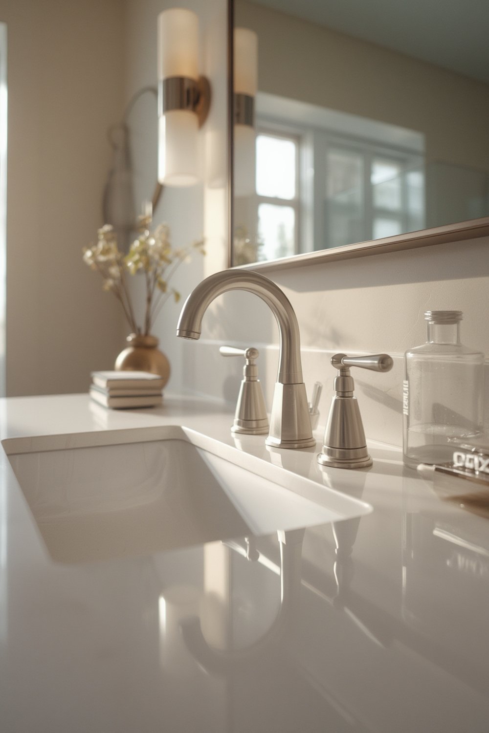 bathroom faucet installed