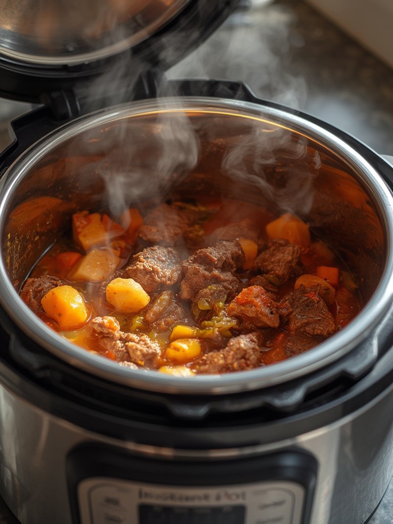 multi cooker being used for family meal prep